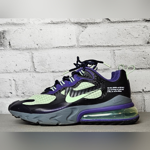 Nike Air Max 270 React Sneakers Mens 10 Purple Green Black CT1817-001 - Picture 4 of 10